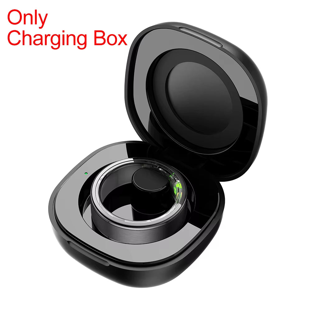 Smart Ring 5ATM Waterproof Multi-Sport Mode Health Monitoring Pedometer Activity Fitness Tracker Smart Ring Charging Box